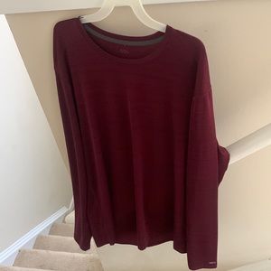slick Burgundy long sleeve